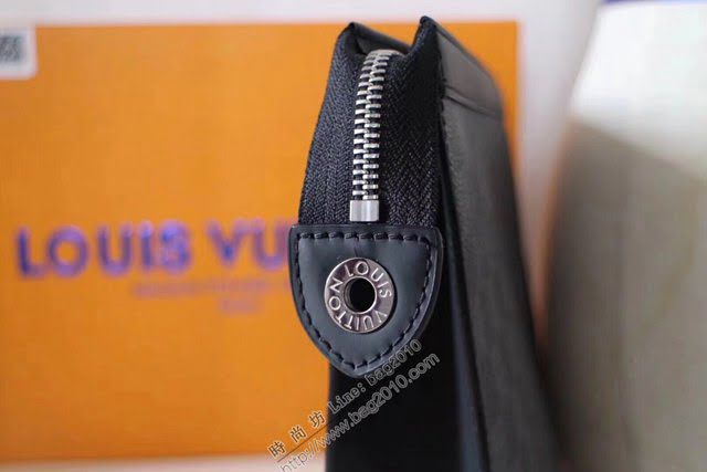 lv手包 Pochette Voyage中號手包 N41696 lv棋盤格男士手拿包  lvqb1252